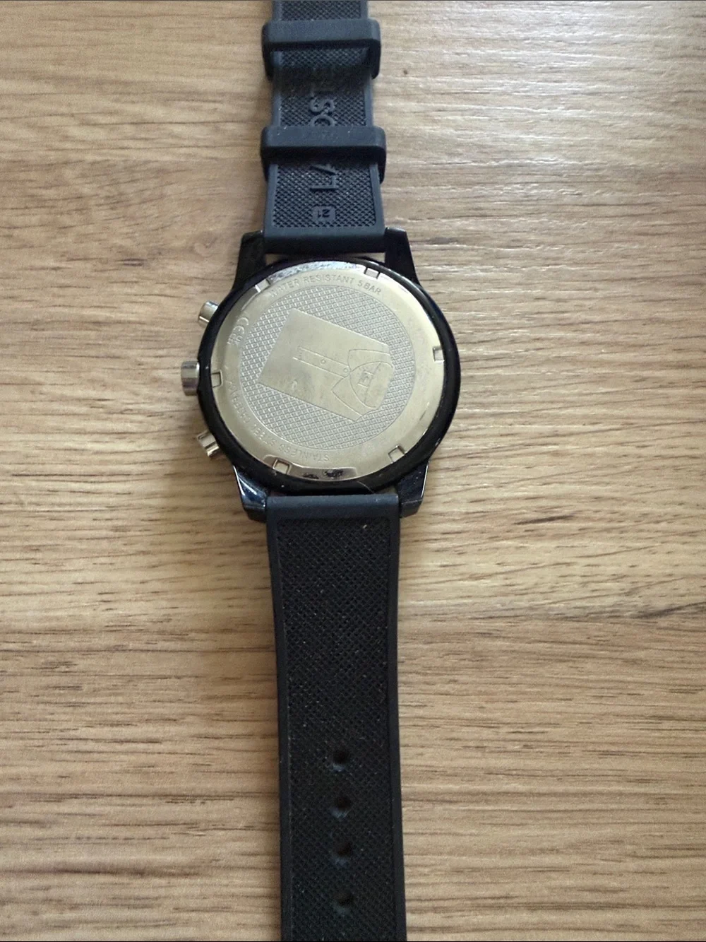 Lacoste Black Watch with Green Crocodile Accent